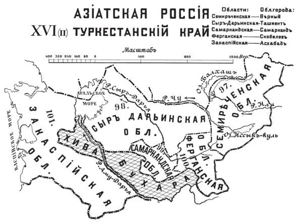 Карта Туркестанского края Ташкентский вокзал был построен в 1899 году к - фото 21