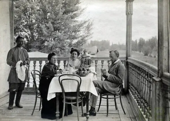 Чаепитие на даче купеческой семьи Каменских 19051910 годы Князья Шаховские - фото 82