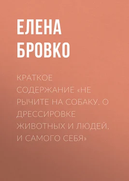 Елена Бровко Краткое содержание «Не рычите на собаку. О дрессировке животных и людей, и самого себя» обложка книги