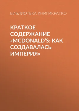 Библиотека КнигиКратко Краткое содержание «McDonald’s: как создавалась империя» обложка книги