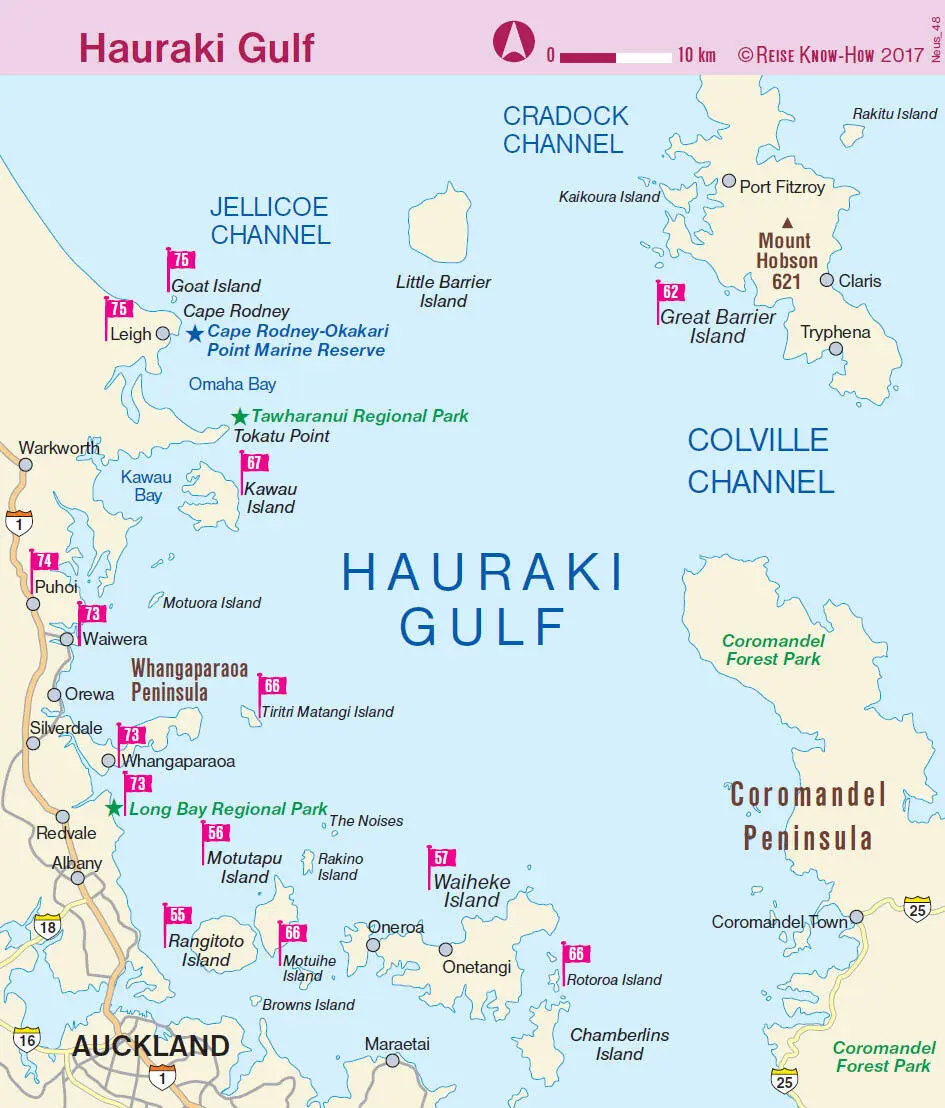 Inseln im Hauraki GulfTikapa Moana Der Hauraki Gulf Hauraki ist der - фото 108