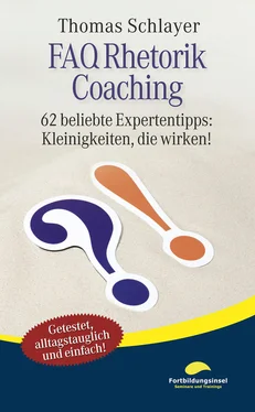 Thomas Schlayer FAQ Rhetorik Coaching обложка книги