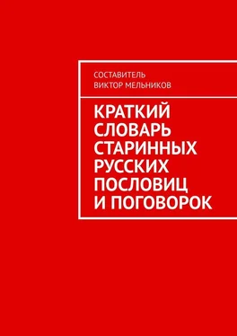 Виктор Мельников Краткий словарь старинных русских пословиц и поговорок обложка книги