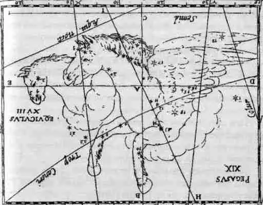 Рис 107 Созвездие Пегаса на звездной карте из книги Гринбергера Grienberger - фото 107
