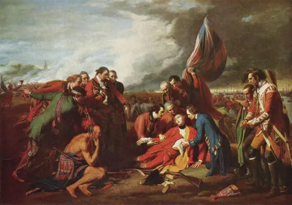 Бенджамен Уэст Смерть генерала Вулфа 1770 А в последнем нашем плавании не - фото 2