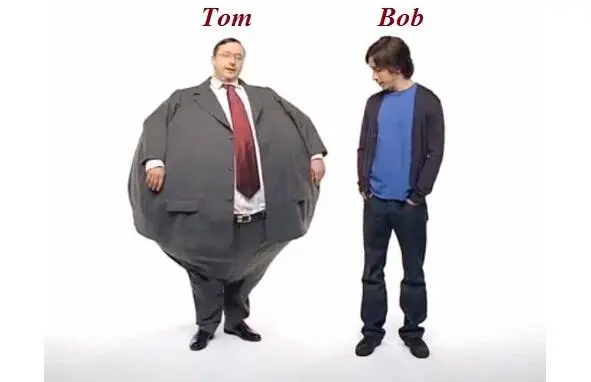 1 Tom is fatter than Bob 2 Bobs hair is longer than Toms hair 3 Tom is - фото 34