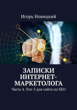 Игорь Новицкий Записки интернет-маркетолога. Часть 4. Топ-5 для сайта по SEO обложка книги