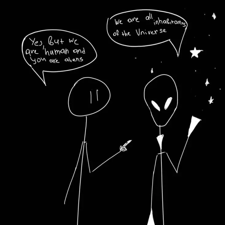 Comic 11 The Alien is trying to make a heart with his fingers The Human is - фото 10
