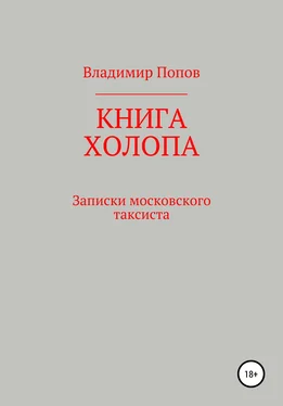 Владимир Попов Книга холопа. Записки московского таксиста обложка книги