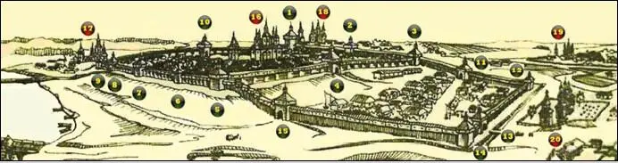 Харьковская крепость в конце XVII века Графическая реконструкция В Е - фото 20