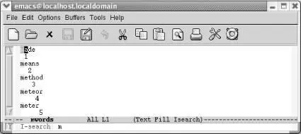 Emacs highlights all the words that start with m To start an incremental - фото 32