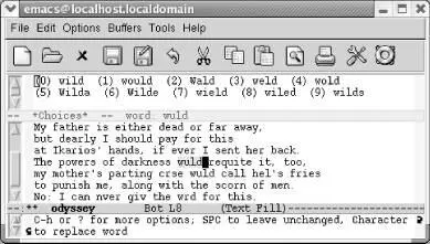 Ispell replaces the word and goes on to the next misspelling If one of the - фото 45