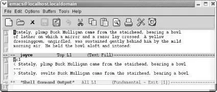 Emacs executes the diffcommand and puts the output into a Shell Command - фото 74