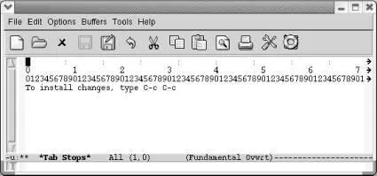 You now see a tab stop ruler colons show the locations of tab stops The - фото 113