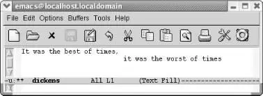 CMosplits the line at the cursor position 724 Changing Margins Emacs is - фото 125