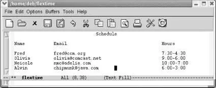 The clearrectanglecommand removes the Cell Phone column and leaves a blank - фото 143