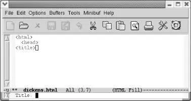 Emacs prompts for a title Type A Tale of Two Cities Enter Emacs inserts - фото 159