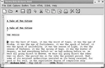 Emacs hides the tags You can keep typing text concentrating on what youre - фото 162