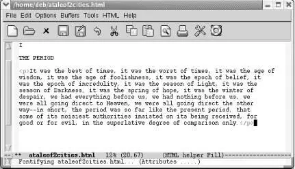 Emacs inserts opening and closing paragraph tags 8325 Using completion - фото 168