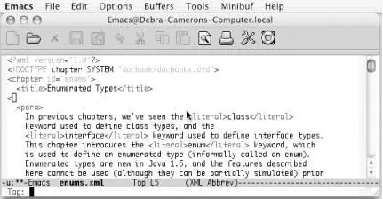 Emacs inserts an open angle bracket and prompts for the tag name Mac OS X - фото 171