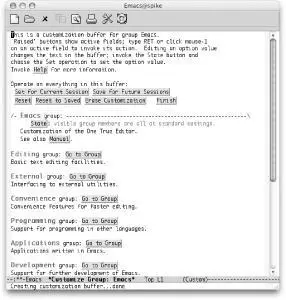 Emacs displays the startup buffer for Custom Mac OS X 1011 Navigating - фото 185