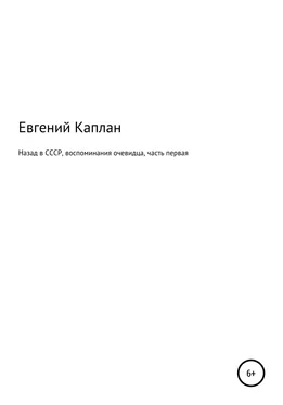 Евгений Каплан Назад в СССР. Воспоминания очевидца. Часть первая обложка книги