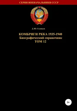 Денис Соловьев Комбриги РККА 1935-1940. Том 12 обложка книги