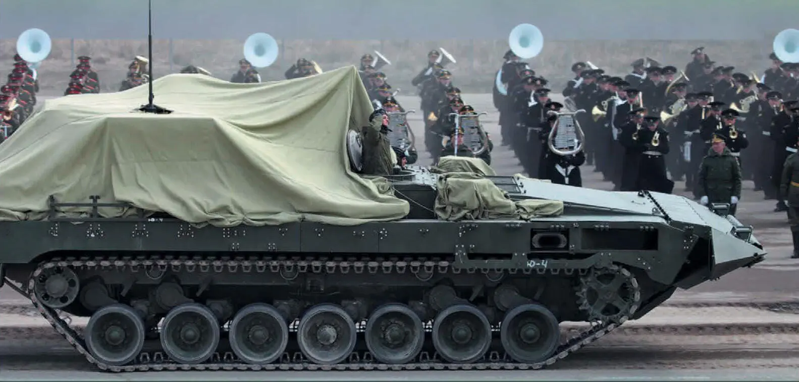 БМП Т15 на репетиции Парада Победы в Алабино 22 апреля 2015 г Хорошо видно - фото 35