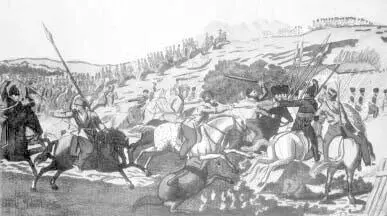 Стычка казаков с французами у с Довгелишки 5 июля 1812 г Раскрашенная гравюра - фото 12