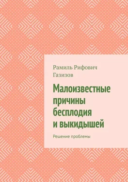 Рамиль Газизов Малоизвестные причины бесплодия и выкидышей. Решение проблемы обложка книги