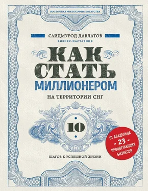 Саидмурод Давлатов Как стать миллионером на территории СНГ. 10 шагов к успешной жизни обложка книги