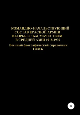 Денис Соловьев Командно-начальствующий состав Красной Армии в борьбе с басмачеством в Средней Азии 1918-1939 гг. Том 6 обложка книги