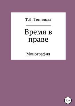 Татьяна Тенилова Время в праве обложка книги