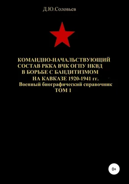 Денис Соловьев Командно-начальствующий состав РККА, ВЧК, ОГПУ, НКВД в борьбе с бандитизмом на Кавказе в 1920-1941 гг. Том 1 обложка книги