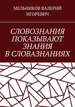 ВАЛЕРИЙ МЕЛЬНИКОВ СЛОВОЗНАНИЯ ПОКАЗЫВАЮТ ЗНАНИЯ В СЛОВАЗНАНИЯХ обложка книги