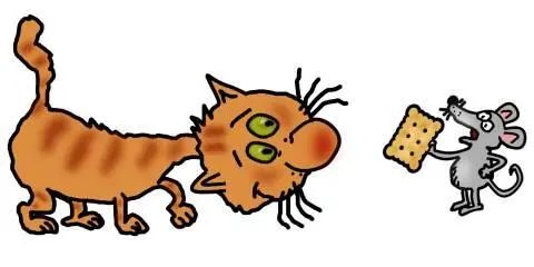 Mouse Want a cracker Cat No thanks Mouse Suit yourself Мышь Крекер - фото 3