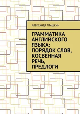 Александр Пташкин Грамматика английского языка: порядок слов, косвенная речь, предлоги обложка книги