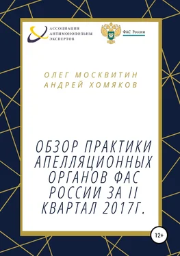 Андрей Хомяков Обзор апелляционной практики ФАС за II квартал 2017 г. обложка книги