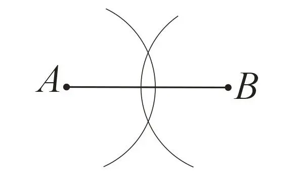 Соединяем точки пересечения дуг Точка пересечения с отрезком АВ делит данный - фото 3