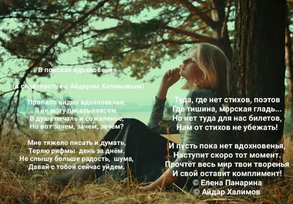 в соавторстве с Еленой Панариной Пропало видно вдохновенье Я не могу писать - фото 32