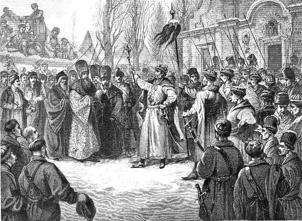 Богдан Хмельницкий произносящий речь в Переяславле 6 января 1654 года Худ - фото 1