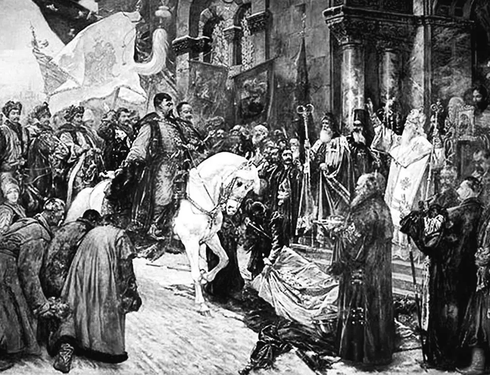 Въезд Богдана Хмельницкого в Киев Худ И Ивасюк 1912 г Московский посол в - фото 2
