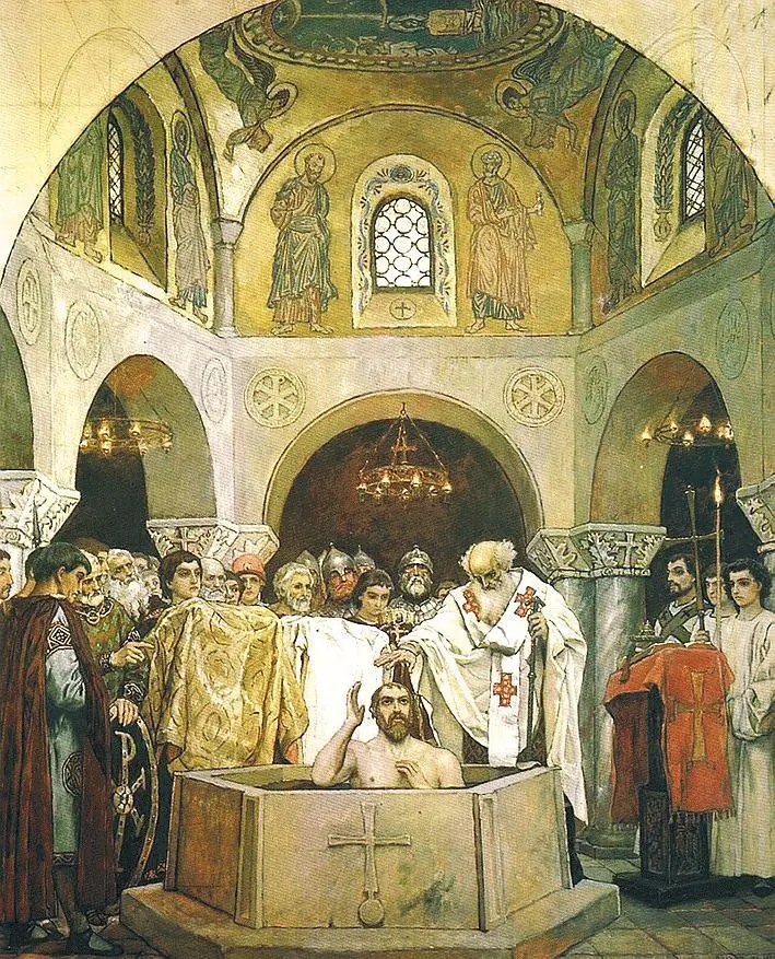 В Васнецов Крещение князя Владимира Владимирский собор Киев Строительство - фото 24