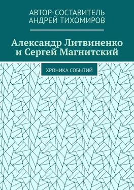 Андрей Тихомиров Александр Литвиненко и Сергей Магнитский. Хроника событий обложка книги