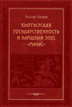 Аскар Акаев Кыргызская государственность и народный эпос «Манас» обложка книги