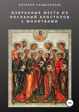 Виталий Кандалинцев Избранные места из посланий апостолов с молитвами обложка книги