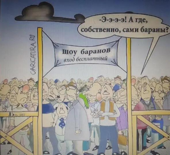 Чиновник спрашивает а где же на шоу бараны И емк говорят раз Вы уе перед - фото 15