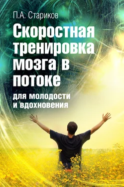 П. Стариков Скоростная тренировка мозга в потоке для молодости и вдохновения обложка книги