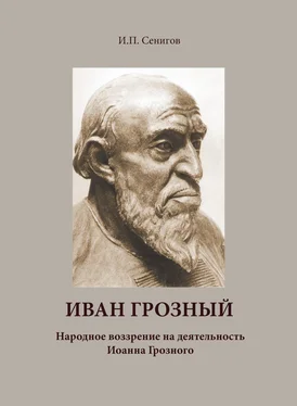 Иосиф Сенигов Иван Грозный. Народное воззрение на деятельность Иоанна Грозного обложка книги