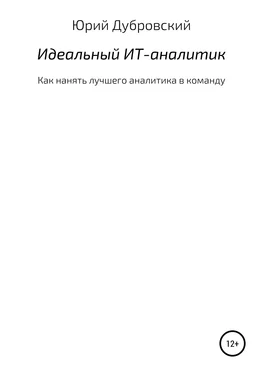 Юрий Дубровский Идеальный ИТ-аналитик (Как нанять лучшего аналитика в команду) обложка книги